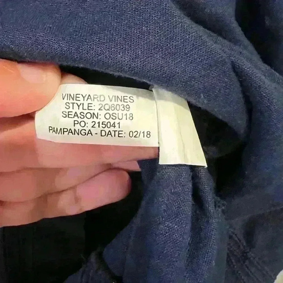 VINEYARD VINES Womens PINTUCKED FLUTTER SLEEVE DRESS Size 0 NEW Navy Blue - Picture 7 of 11